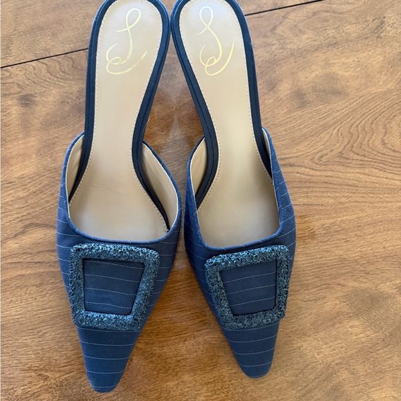 Anthropologie Sam Edelman Brit Spitz-Zehen Kitten Heel Mules - Picture 4 of 6